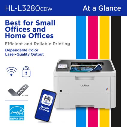 HLL3280CDW Color Printer with Laser Quality Output, Duplex and Mobile Printing & Ethernet, Refresh Subscription Ready (Copy)