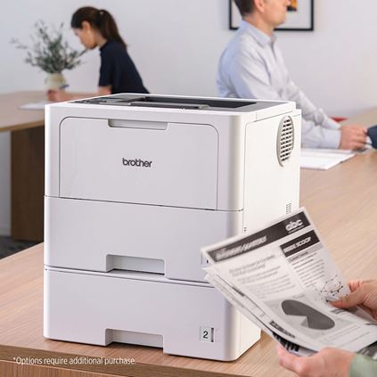 HLL6210DW - Business Monochrome Laser Printer with Large Paper Capacity, Wireless Networking, and Duplex Printing